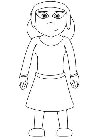 Viking Girl Coloring Page